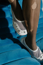 Load image into Gallery viewer, White Studded Fishnet Flats