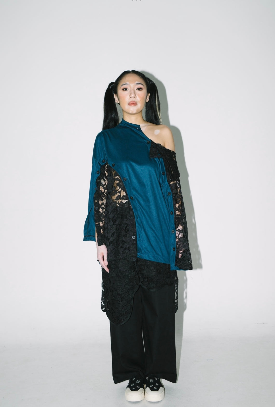 Velvet Noir Lace Blouse