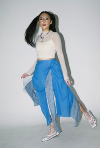 Tricolor Flow Midi Skirt